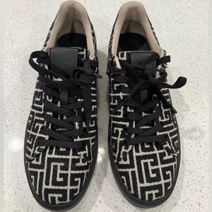 Balmain B-Court Jacquard Monogram Low Top Sneaker